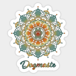 Dogmaste - Pretty Dog Paw Mandala Design Sticker